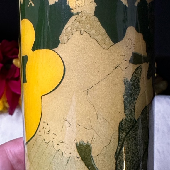 Vintage Toulouse-Lautrec “Moulin Rouge”La Goulue Rubber Coated Highball Glass - Picture 8 of 12